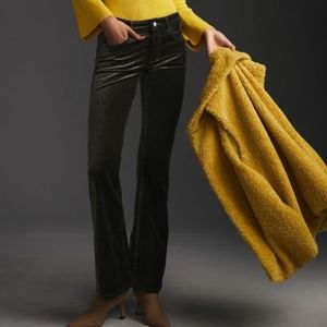 Anthropologie Pilcro Demilume Mid-rise  bootcut velvet jeans grey size 31